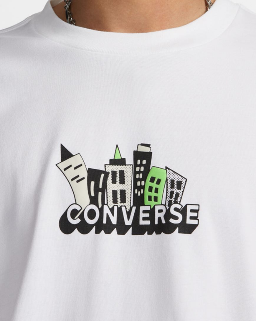 Pánské T-Shirts Converse Spring Up Grafická Bílé | CZ MWOY70